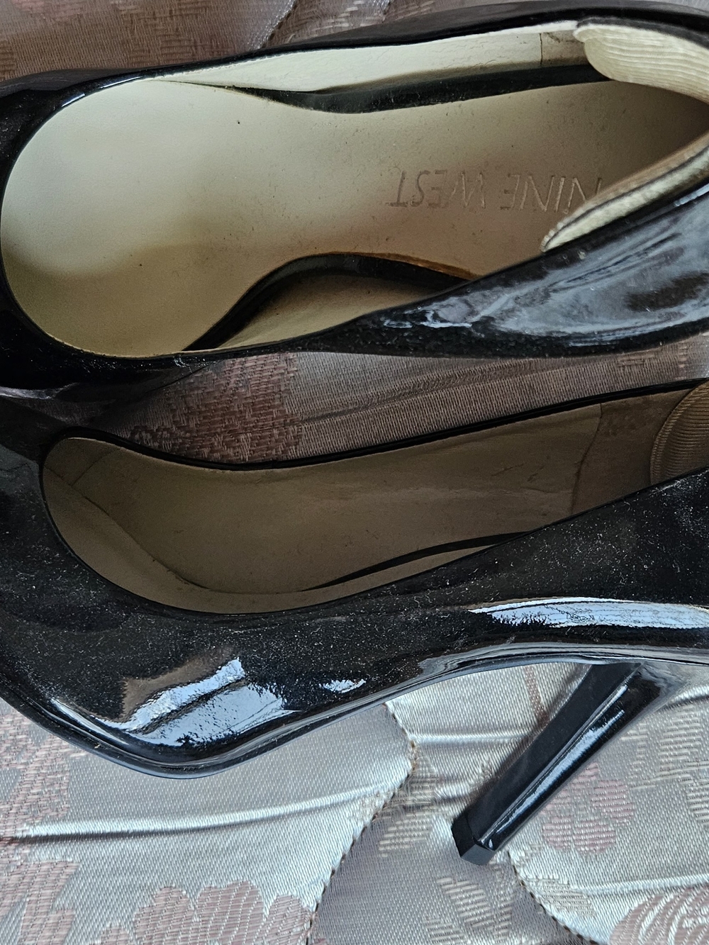 Nine West Black Patent Leather High Heel Pumps